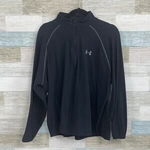 UNDER ARMOUR Fleece 1/4 Pullover Black Womens Large
